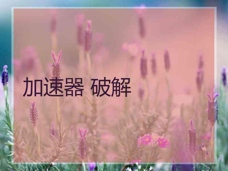 加速器 破解