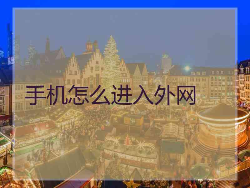 手机怎么进入外网
