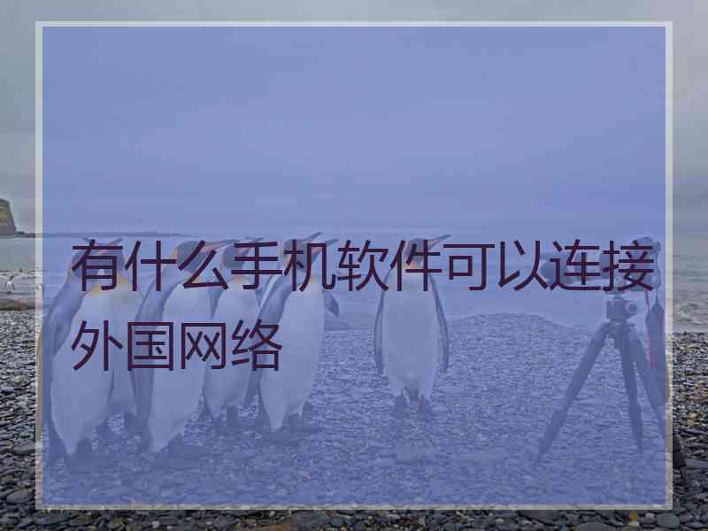 有什么手机软件可以连接外国网络