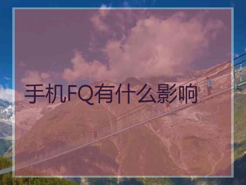手机FQ有什么影响