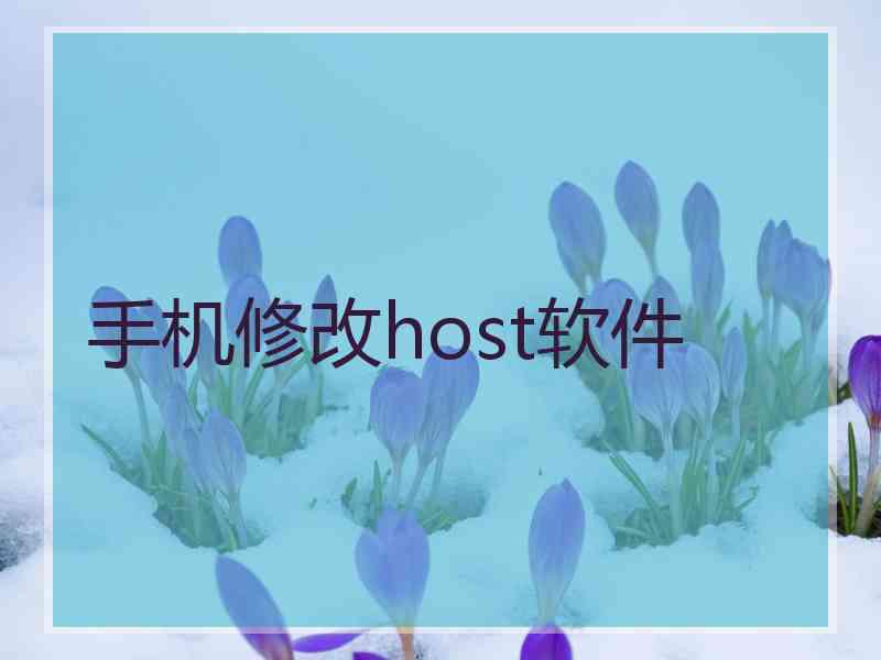 手机修改host软件