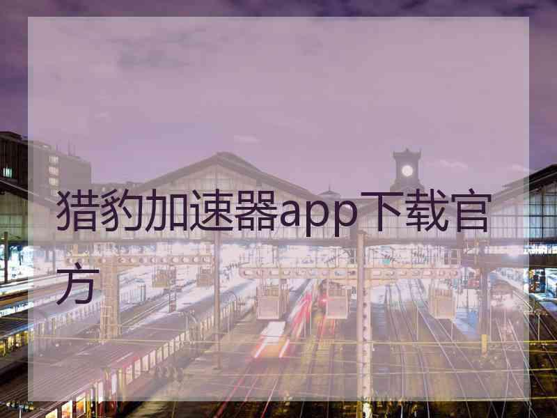 猎豹加速器app下载官方